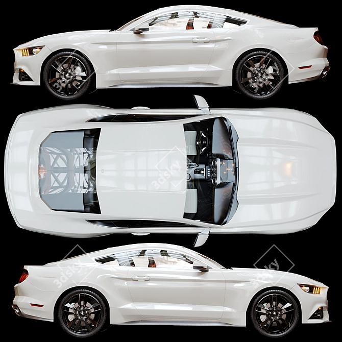 Ford Mustang GT Premium HQ Interior 3D model image 3