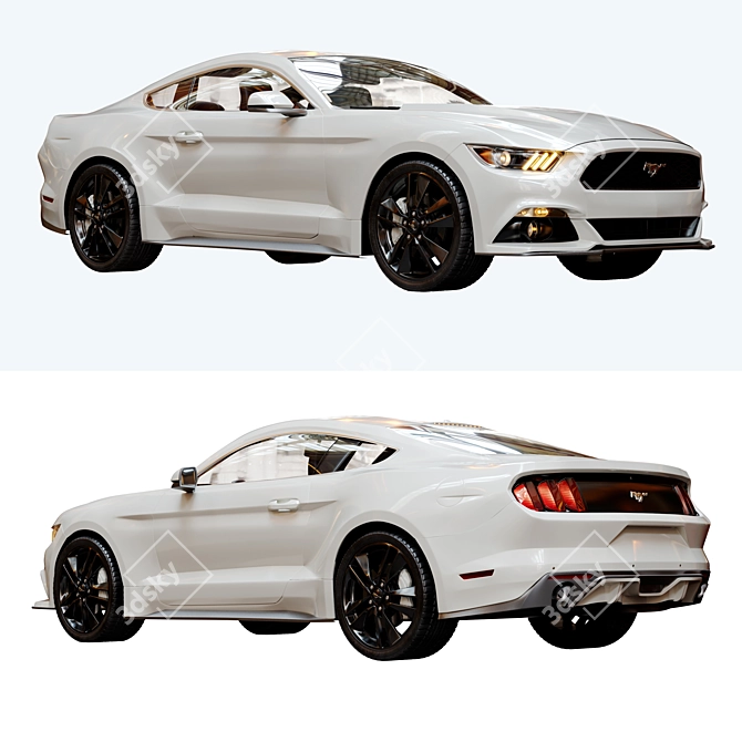Ford Mustang GT Premium HQ Interior 3D model image 6