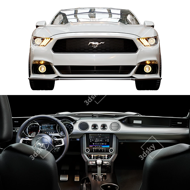 Ford Mustang GT Premium HQ Interior 3D model image 7