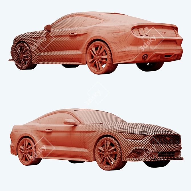 Ford Mustang GT Premium HQ Interior 3D model image 8