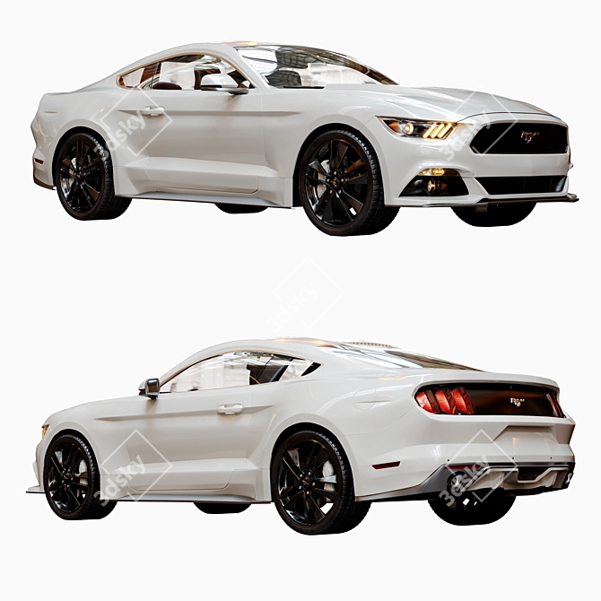 Ford Mustang GT Premium HQ Interior 3D model image 9