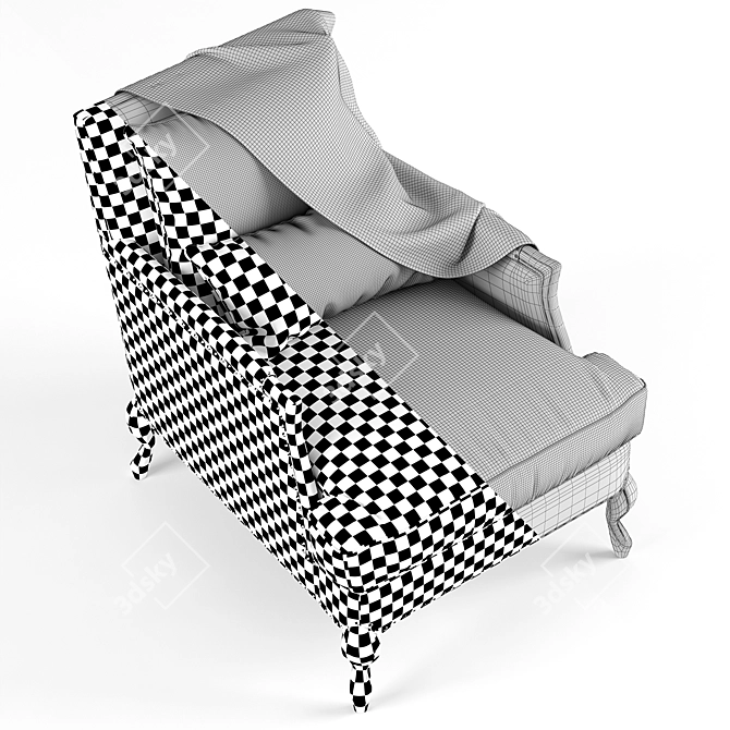 Luxury Arm-Leg Caracole Chair | Elegant and Comfortable 3D model image 5