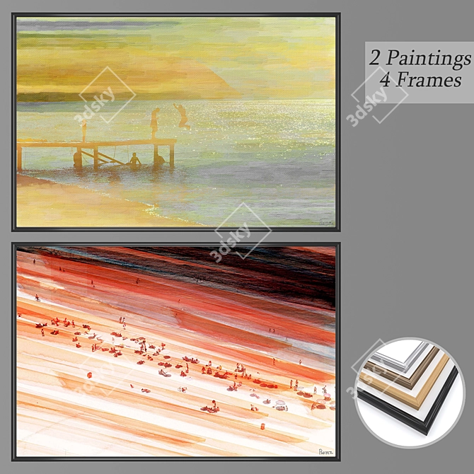 Artistic Wall Decor Set | No. 2522 3D model image 1