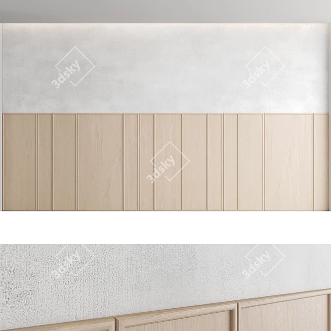 Decorative Wall Panel Set - Modern Design 3D model image 5