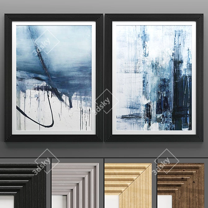 Elegant Art Frame Set 3D model image 1