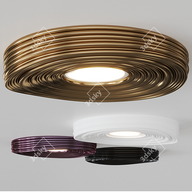 Roma LED Plaster Ceiling Light 3D model image 1