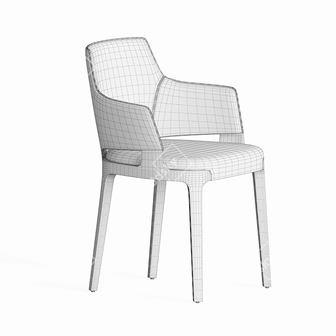 Luxurious Velvet Armchair - Velis Potocco 3D model image 4