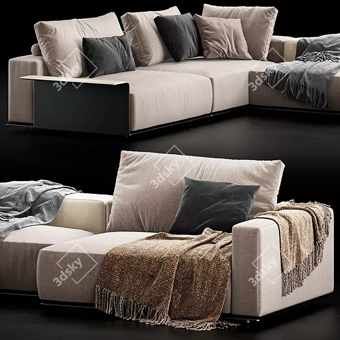 Modern Poliform Westside Sofa 3D model image 3