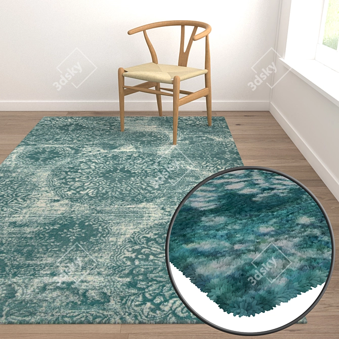 Luxury Carpets Set: High-Quality Textures 3D model image 5