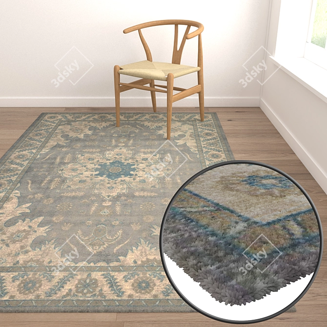 Luxury Carpet Set: High-quality Textures for Close and Distant Shots 3D model image 5