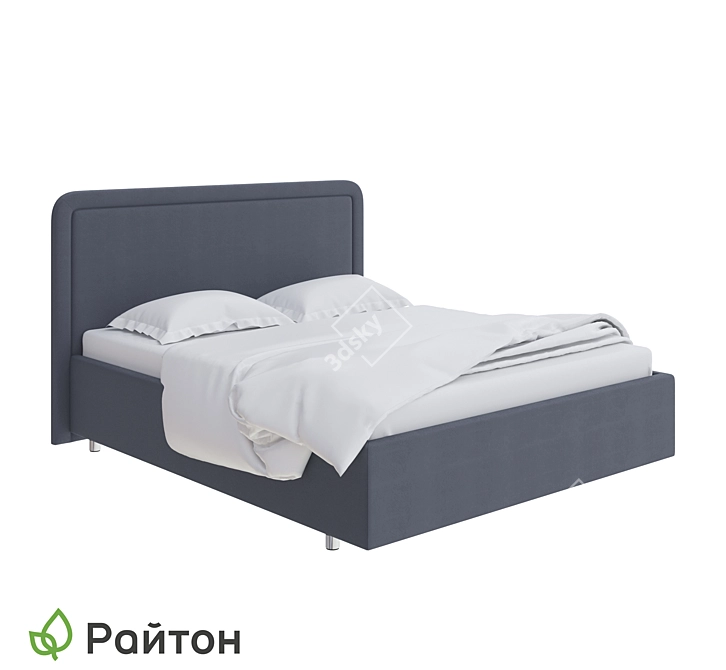 Title: Elegant Domingo Bed: Modern, Stylish, and Versatile 3D model image 1