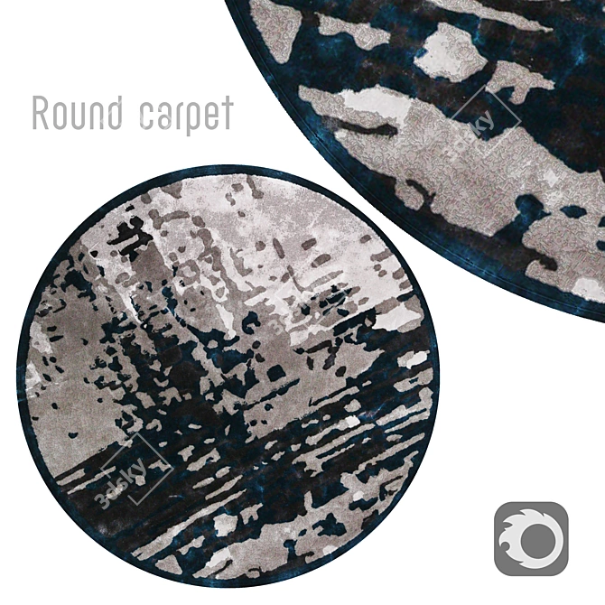 Round Carpets: Stylish Interior Décor 3D model image 1