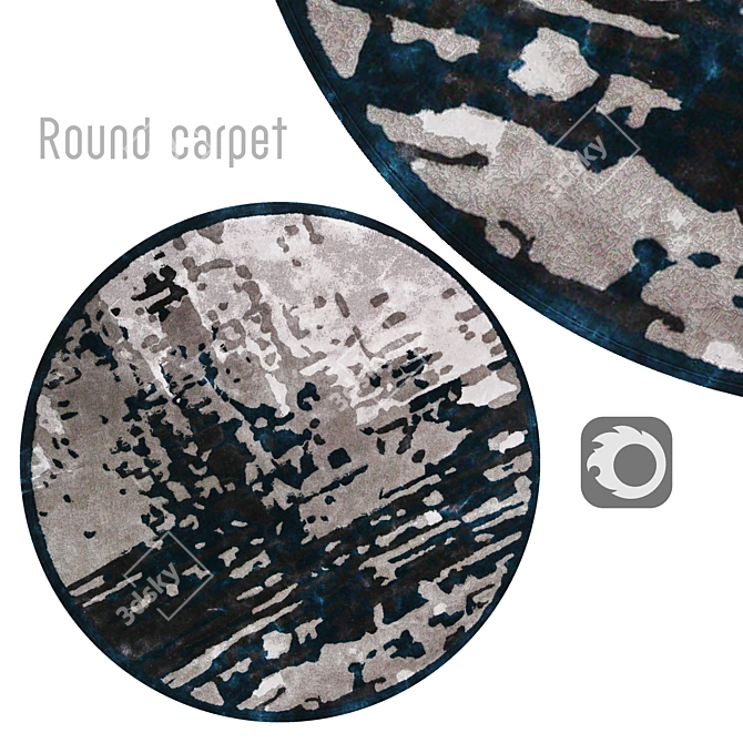 Round Carpets: Stylish Interior Décor 3D model image 3