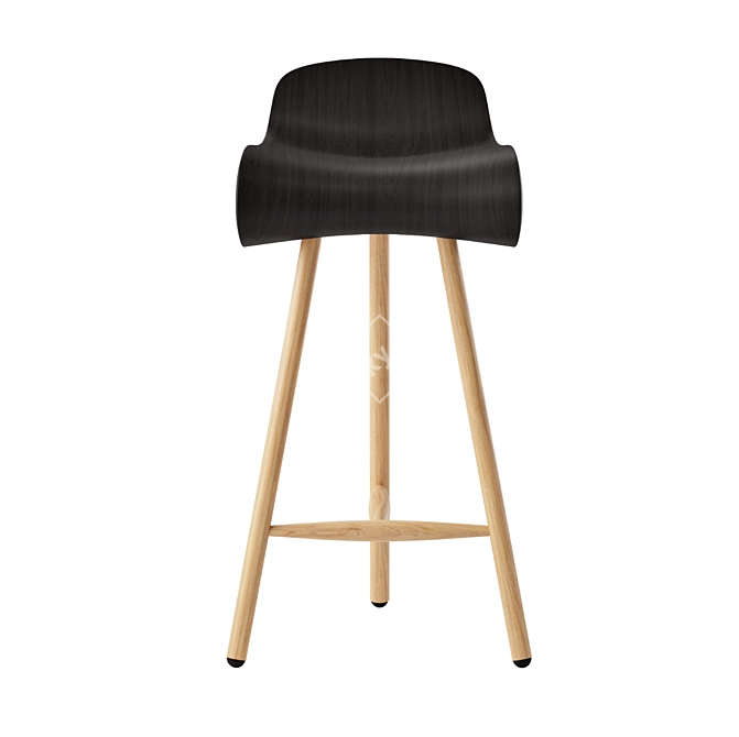 BCN Stool: Stylish Designer Bar Stool 3D model image 3