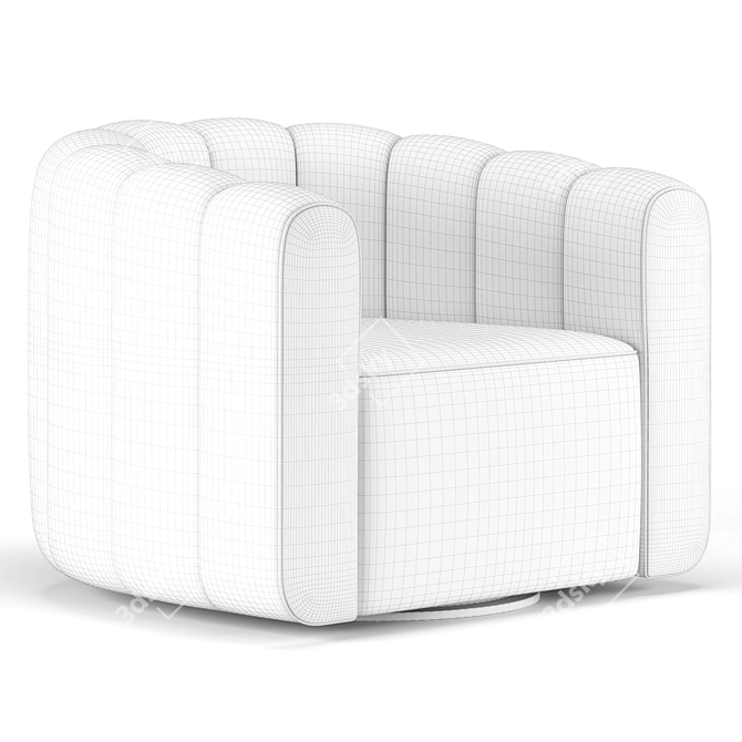 Fitz Russet Swivel Chair: Comfort Meets Style 3D model image 4