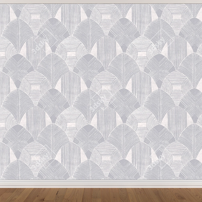 Seamless Wallpaper Set - 3 Colors 3D model image 3