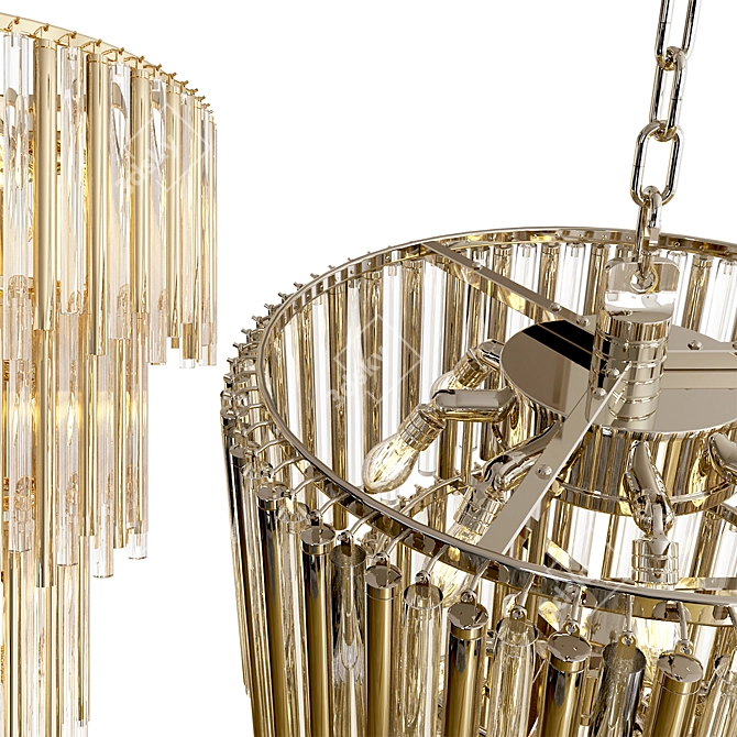 Elegant Gigi L Chandelier: 22.44" dia x 34.65" H 3D model image 2