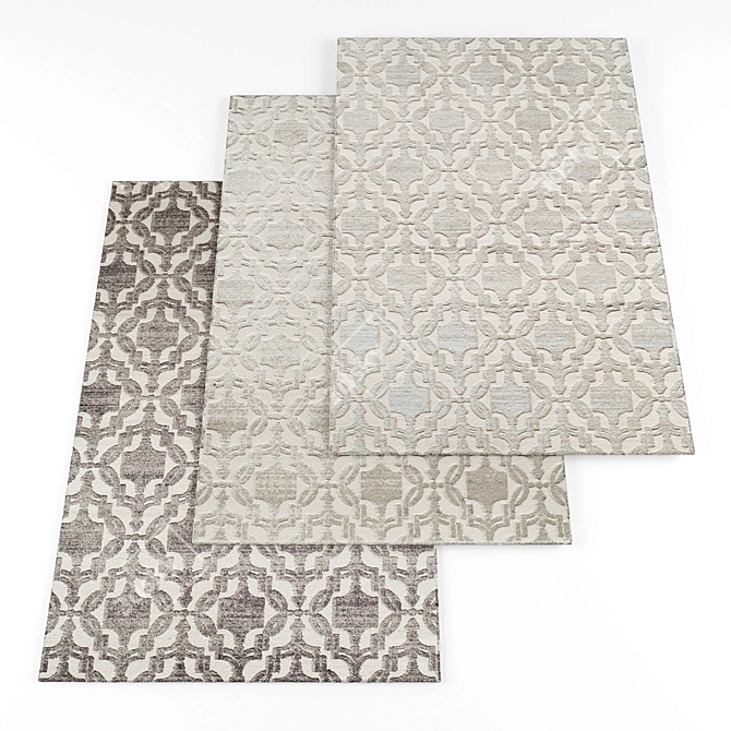 Versatile Rug Collection: 3 Textures 3D model image 1