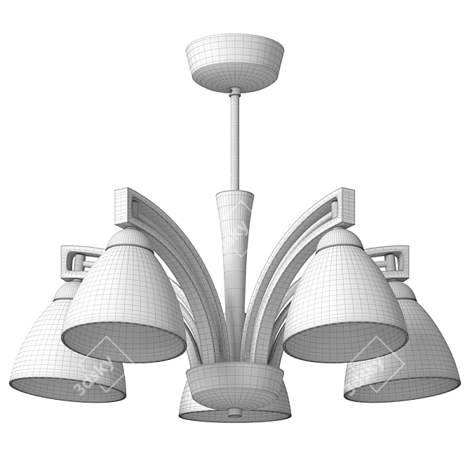 Modern Polish Ceiling Chandeliers 3D model image 5