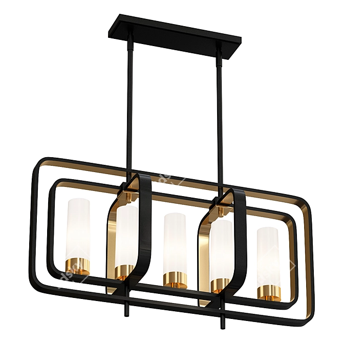 Soho Loft Linear Chandelier 3D model image 1