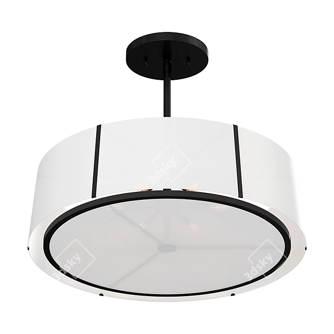 Cosmic Halo Pendant Light 3D model image 1