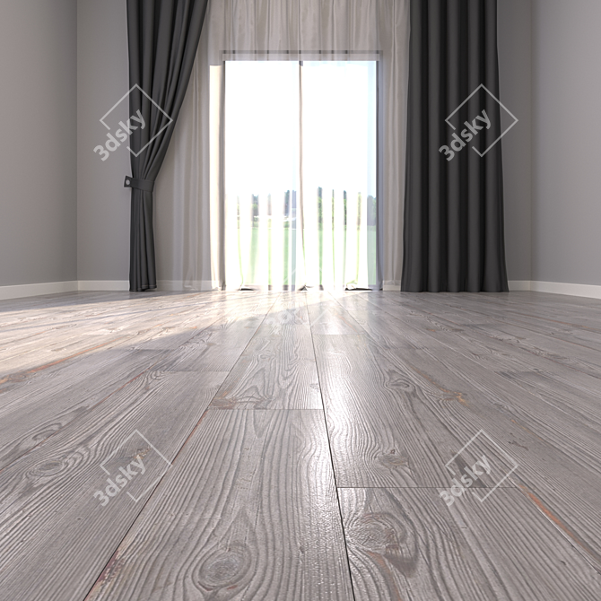 Larix Fume: Multi-Texture Oak Parquet 3D model image 2