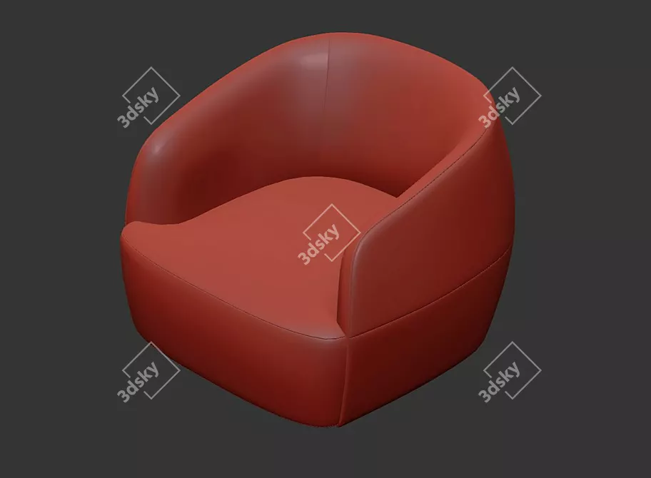 Sumo Lounge Chair: Ultimate Comfort in Style 3D model image 4