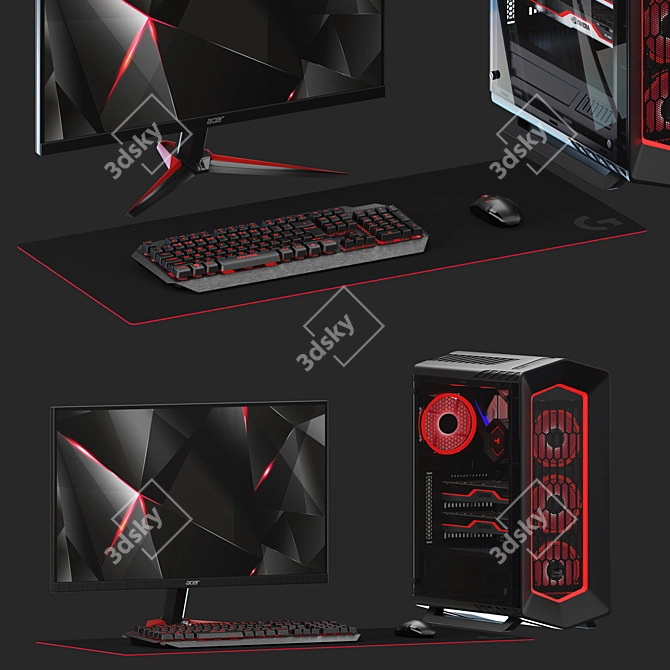 Ultimate PC Gaming Bundle 3D model image 1