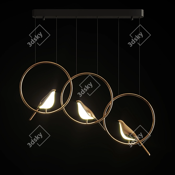 Enchanted Flight Pendant Lamp 3D model image 2