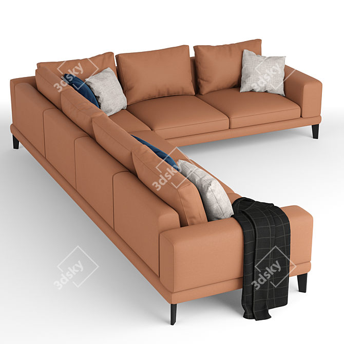 Modern Nelson Corner Sofa 3D model image 3