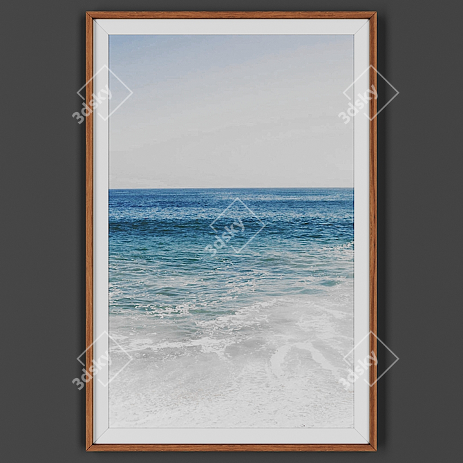 Translated description: Picture in a wooden frame.

Wooden Frame Art Piece 3D model image 1