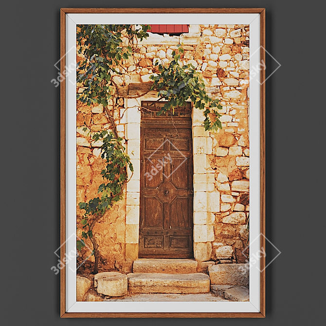 Wooden Framed Picture 3D model image 1