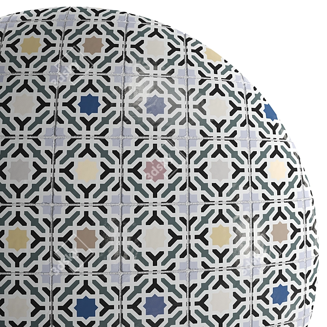 Artisan Equipe Seamless Ornament 3D model image 2