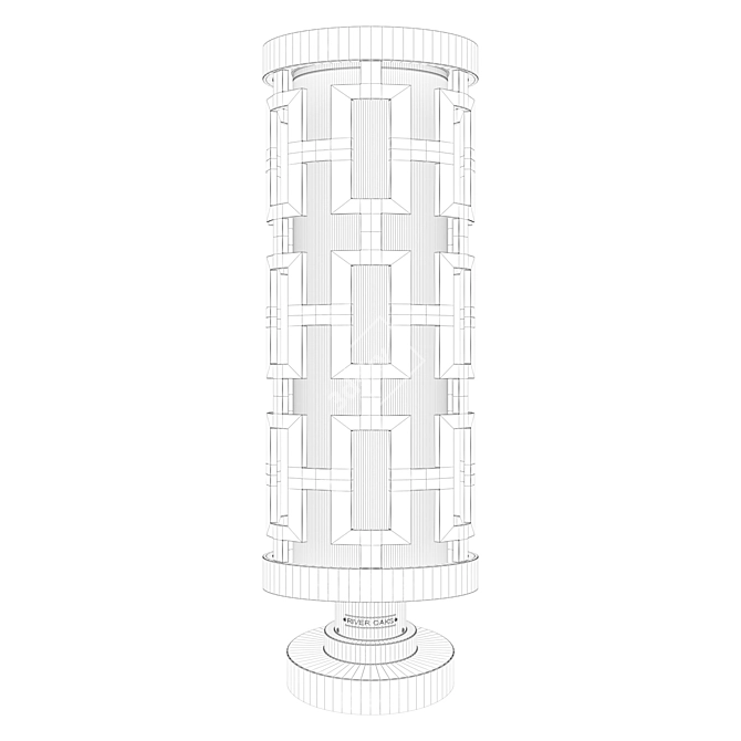 Elegant River Oaks Outdoor Post Light 3D model image 5