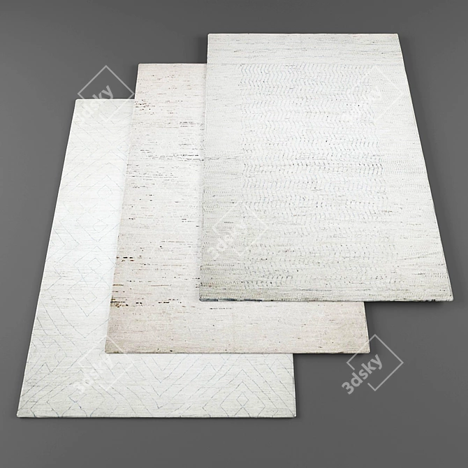 Luxury Carpets Bundle - 6 Pieces with Textures 3D model image 1