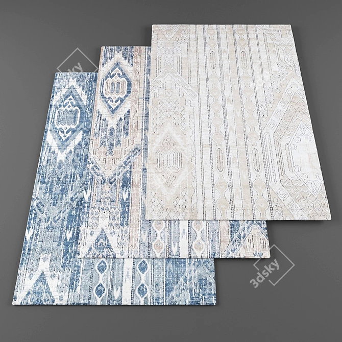 High-Res Carpet Collection: 4 Textures 3D model image 1