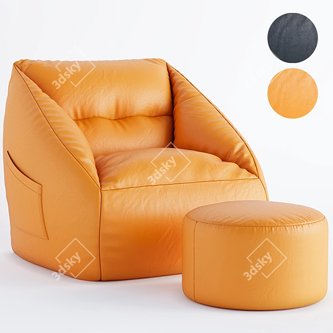 Cozy Lounge Sofa 3D model image 5