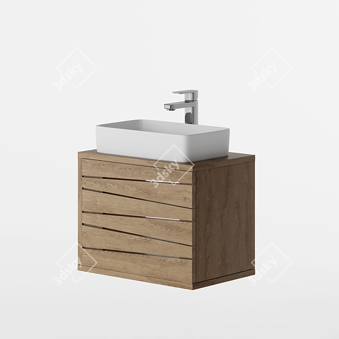 LM Bathroom Vanity 174 - Sleek and Stylish 3D model image 1