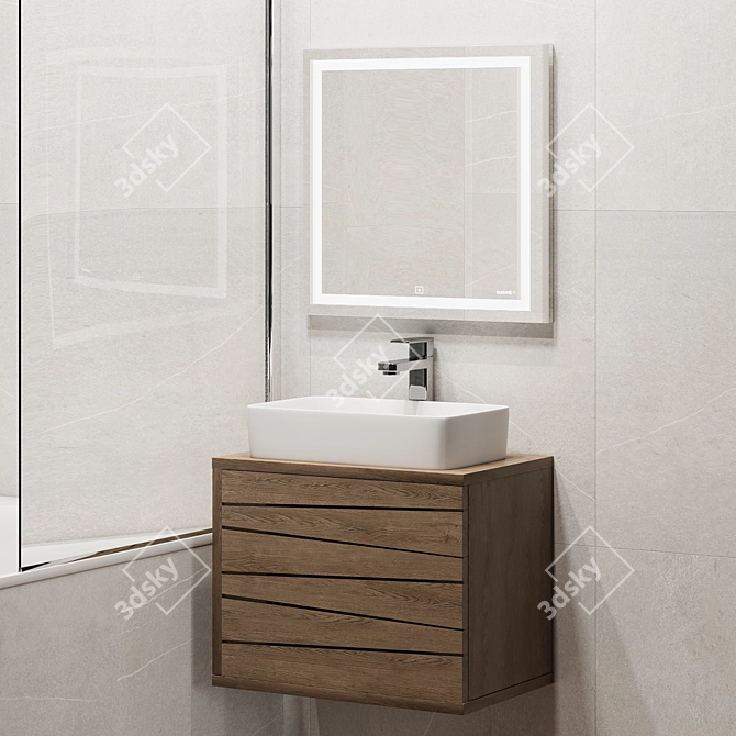 LM Bathroom Vanity 174 - Sleek and Stylish 3D model image 2