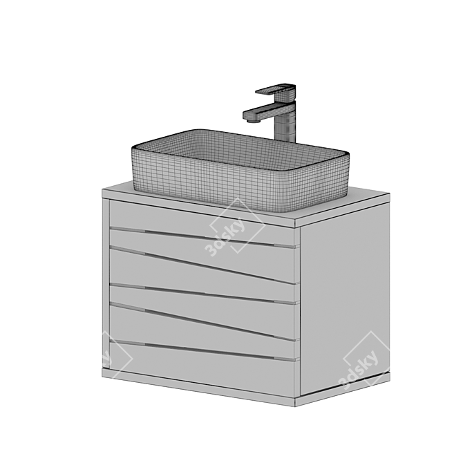 LM Bathroom Vanity 174 - Sleek and Stylish 3D model image 3