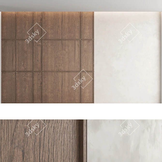 Decorative Panel Set: Versatile Designs and High-Quality Materials 3D model image 2