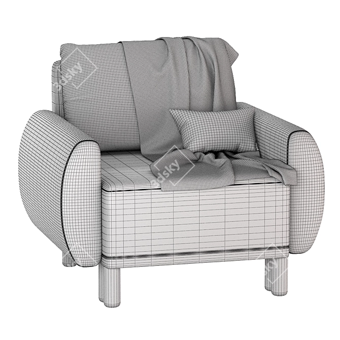 Comfy Grunnarp IKEA Armchair 3D model image 2