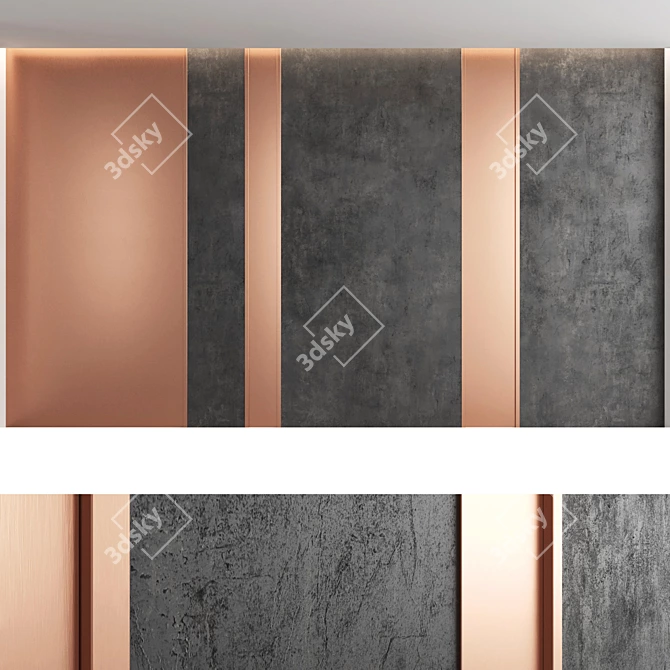 Decorative Concrete Wall Panel Set 49 3D model image 5