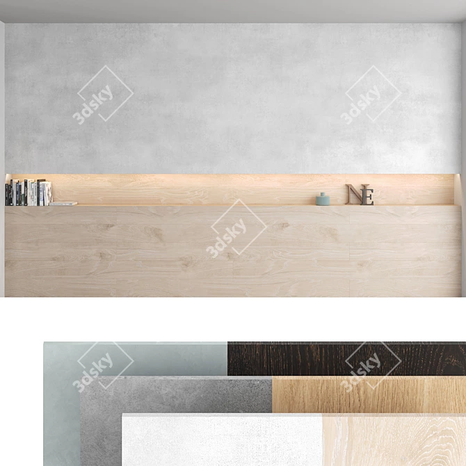 Decorative Wall Panel Set - Modern and Versatile 3D model image 5