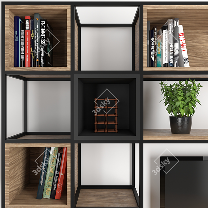 Modular TV Wall Unit 3D model image 3