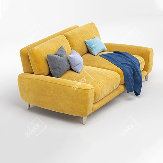 Cozy Strudel Sofa: 200x104x85 cm 3D model image 3