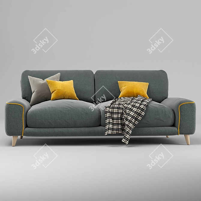 Cozy Strudel Sofa: 200x104x85 cm 3D model image 4