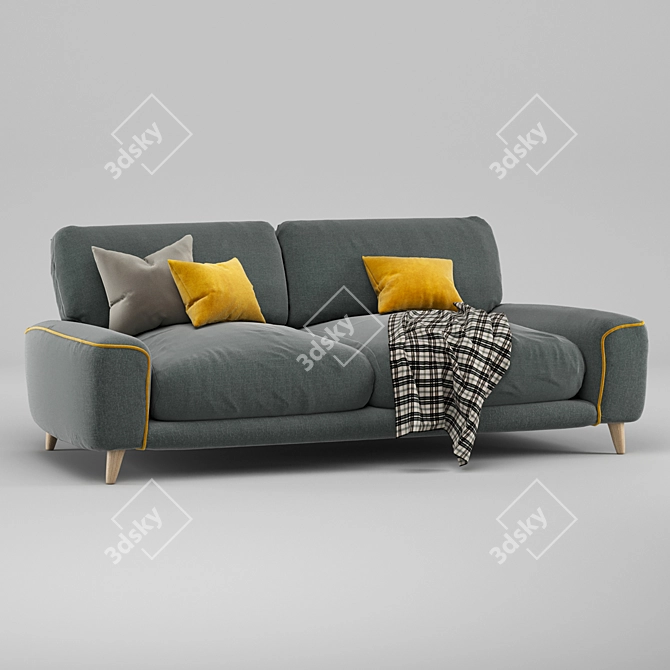 Cozy Strudel Sofa: 200x104x85 cm 3D model image 5