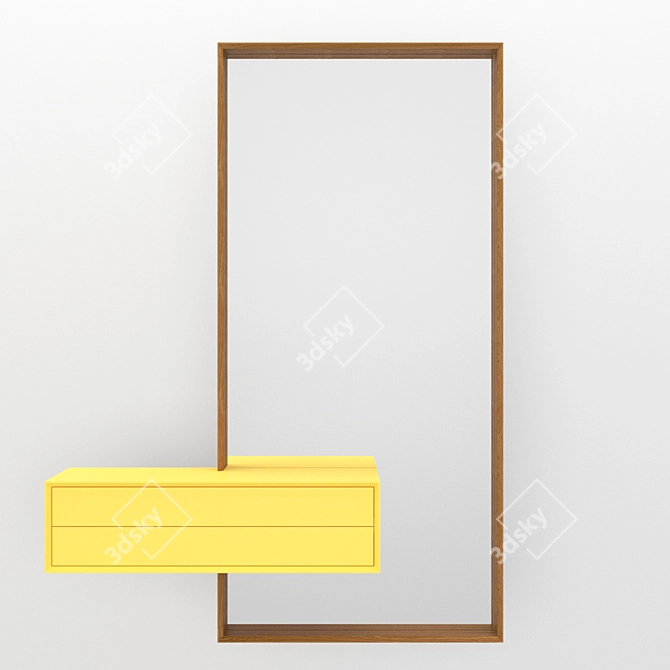 Shalet Mirror: Elegant Floor Mirror with Backlit Frame 3D model image 1