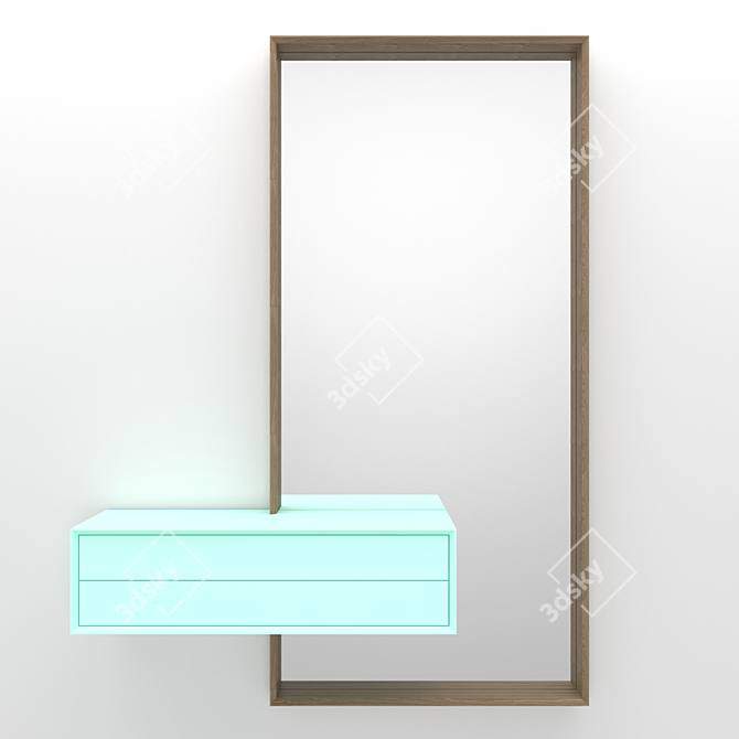 Shalet Mirror: Elegant Floor Mirror with Backlit Frame 3D model image 2